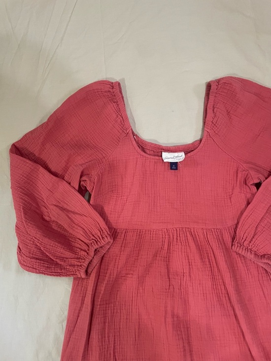 Universal Thread Dresses & Skirts - Universal Thread red midi dress gauze muslin cotton puff sleeve XS cottagecore
